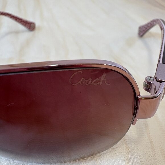 Coach Oversized Savannah (S5644) Burgundy Sunglasses - Picture 4 of 8